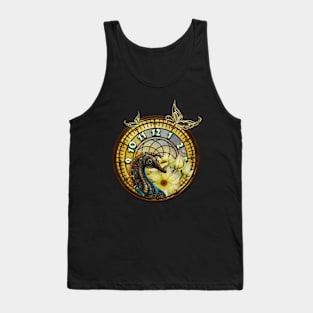 Seahorse with a Steampunk Flair clocks and flowers Tank Top